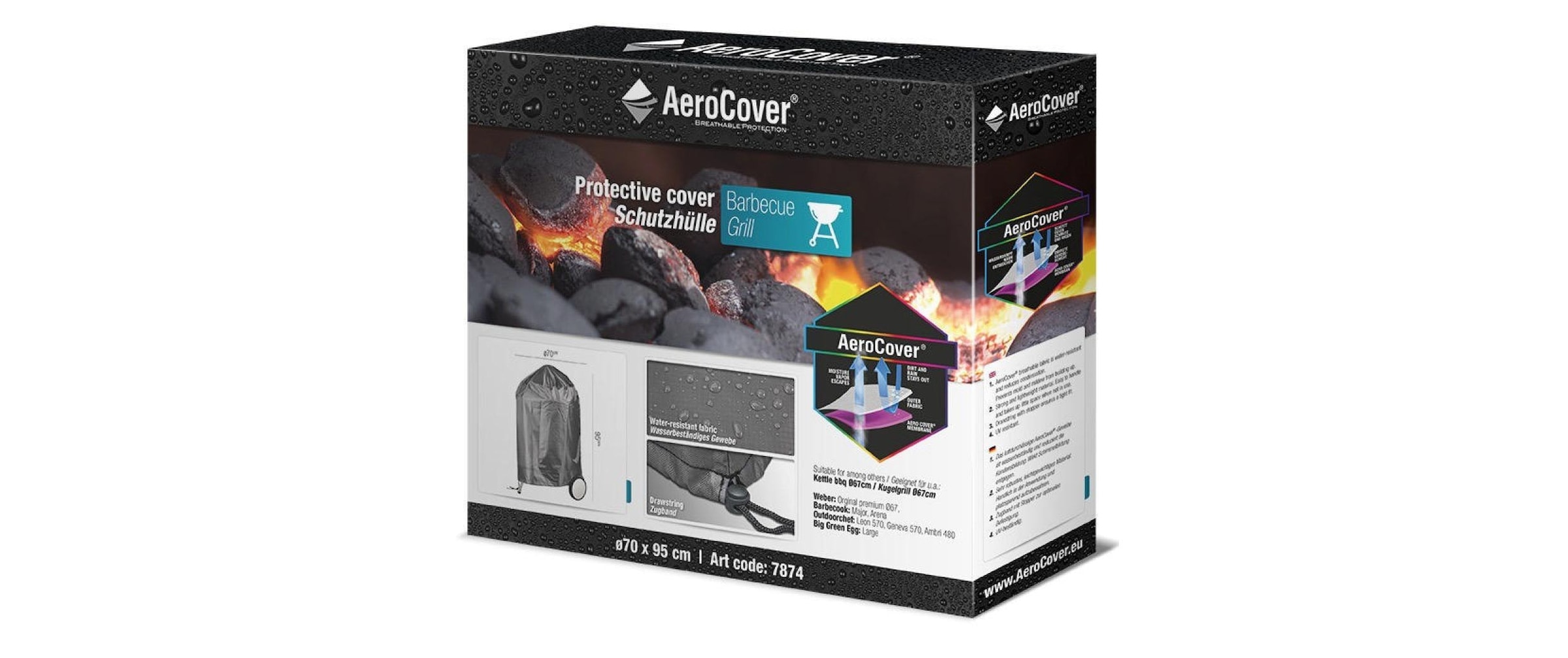 Aerocovers Grillabdeckhaube »Abdeckhaube Ø 67 cm«