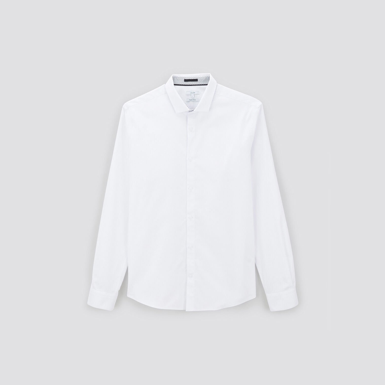 Chemise regular unie coton biologique Blanc