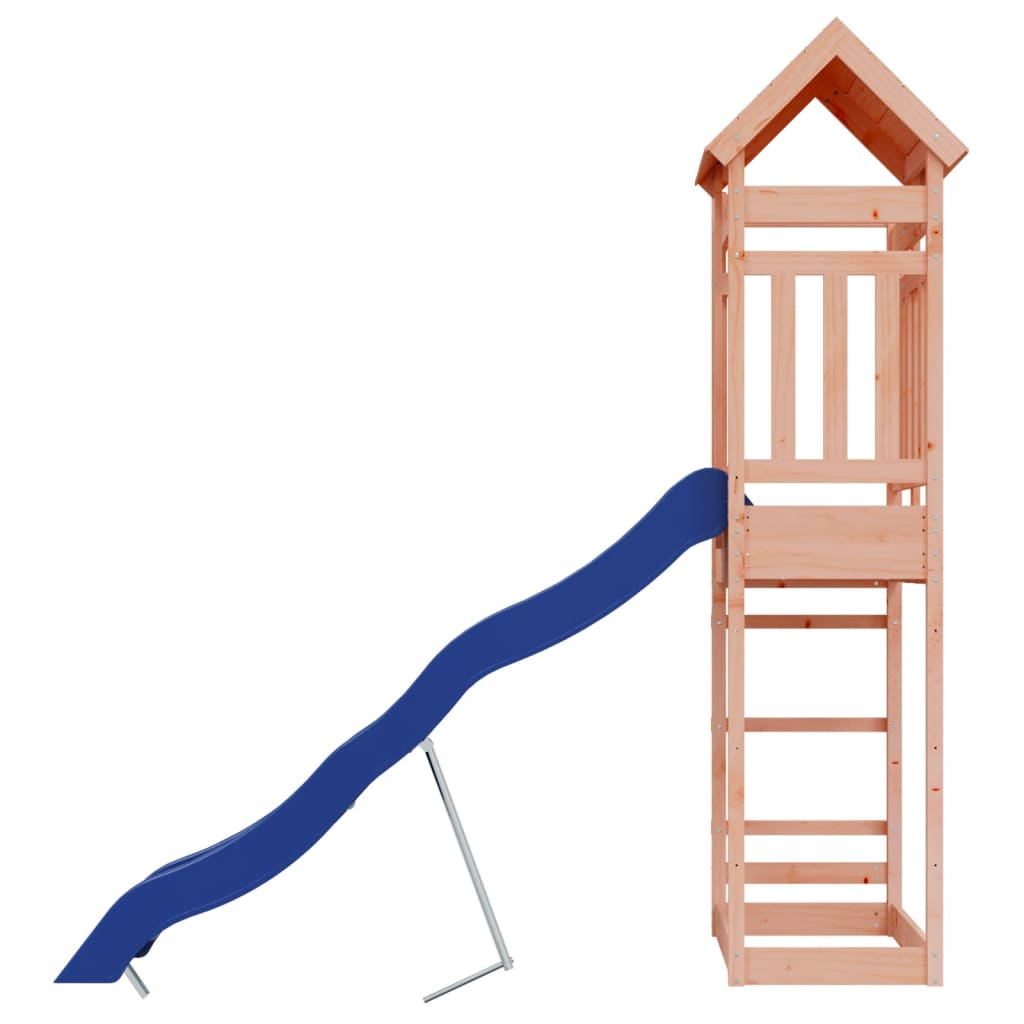 Aire de jeux d'extérieur balançoires toboggan portiques robuste jeux jardin 237 x 90 x 238 cm bois massif de douglas 02_00049