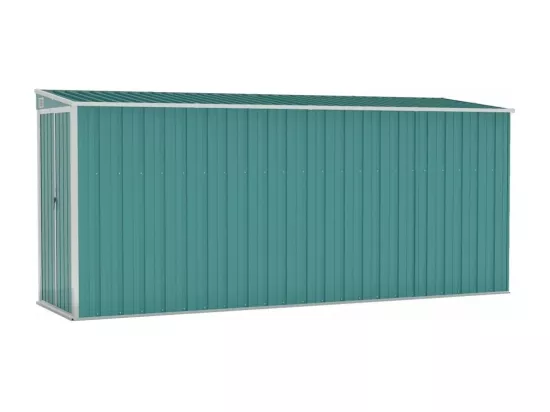 Abri de jardin mural Vert 118x382x178 Acier galvanisé