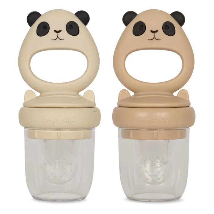Konges Sløjd Tétines grignoteuses Panda - Set de 2 | Beige