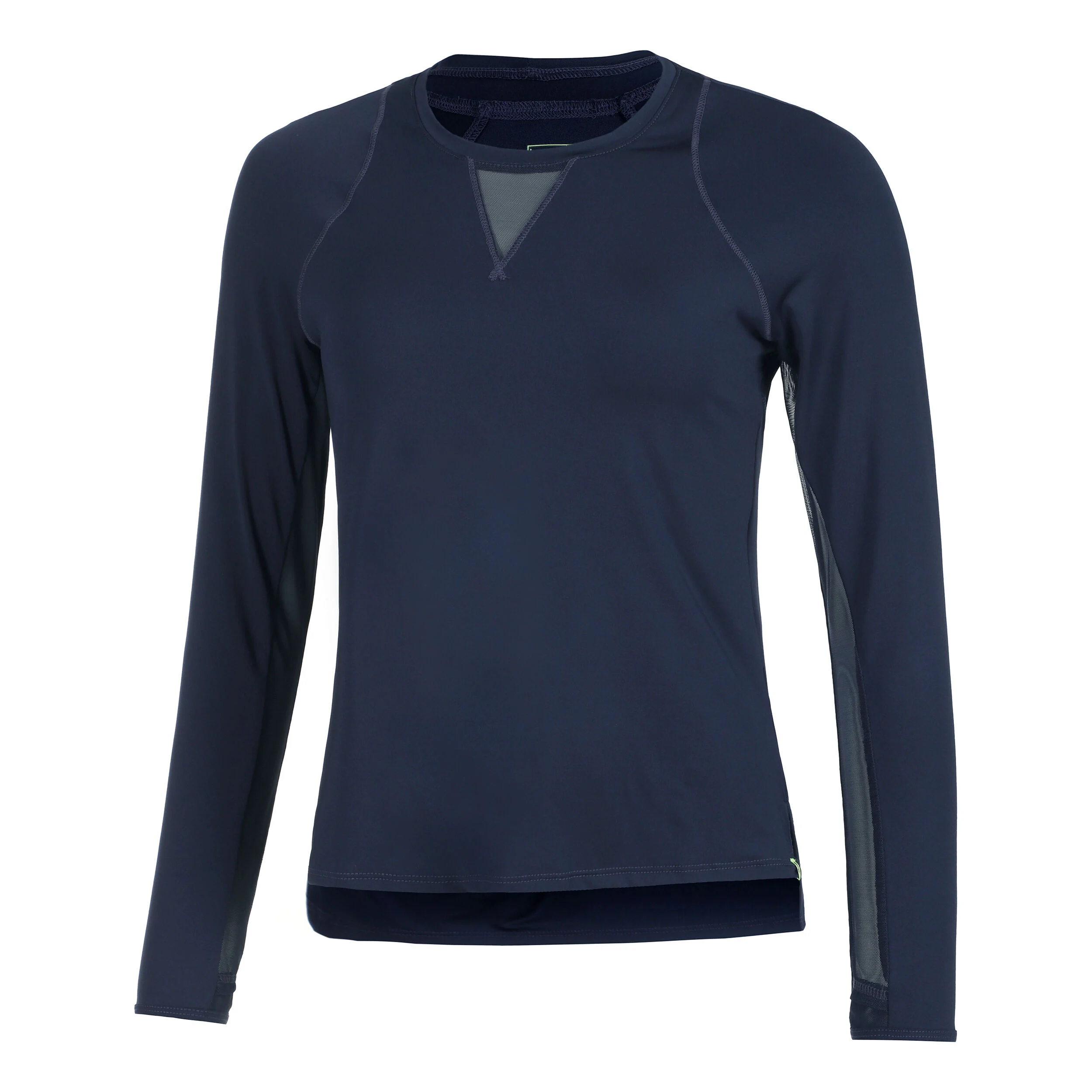 Lucky in Love High Low Breezy Haut Manches Longues Femmes - Bleu Foncé