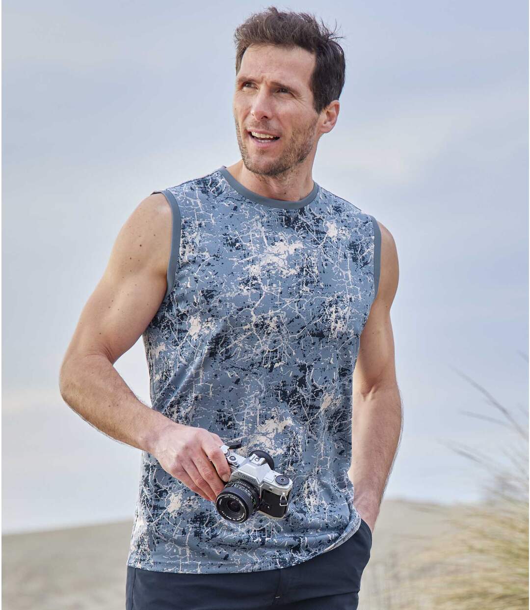 Lot de 2 Tee-Shirts Sans Manches Esprit Camouflage