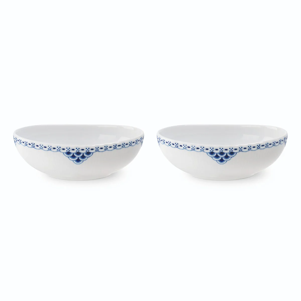 Royal Copenhagen  Prinsesse oval skål, 2 stk -  37 cl.