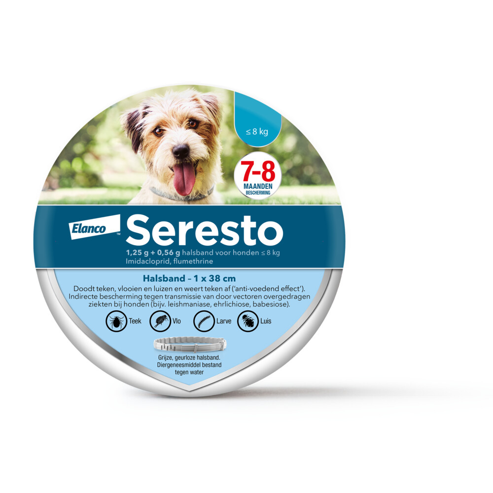 Seresto Anti Teken en Vlooien Halsband Hond Tot 8 kg 38 cm