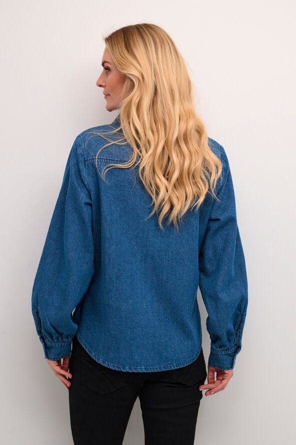 Cream CRGerta Denim Shirt Alaska mid blue denim