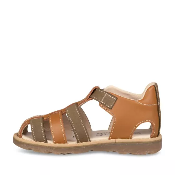 Sandales VERT CHARLIE & FRIENDS CUIR