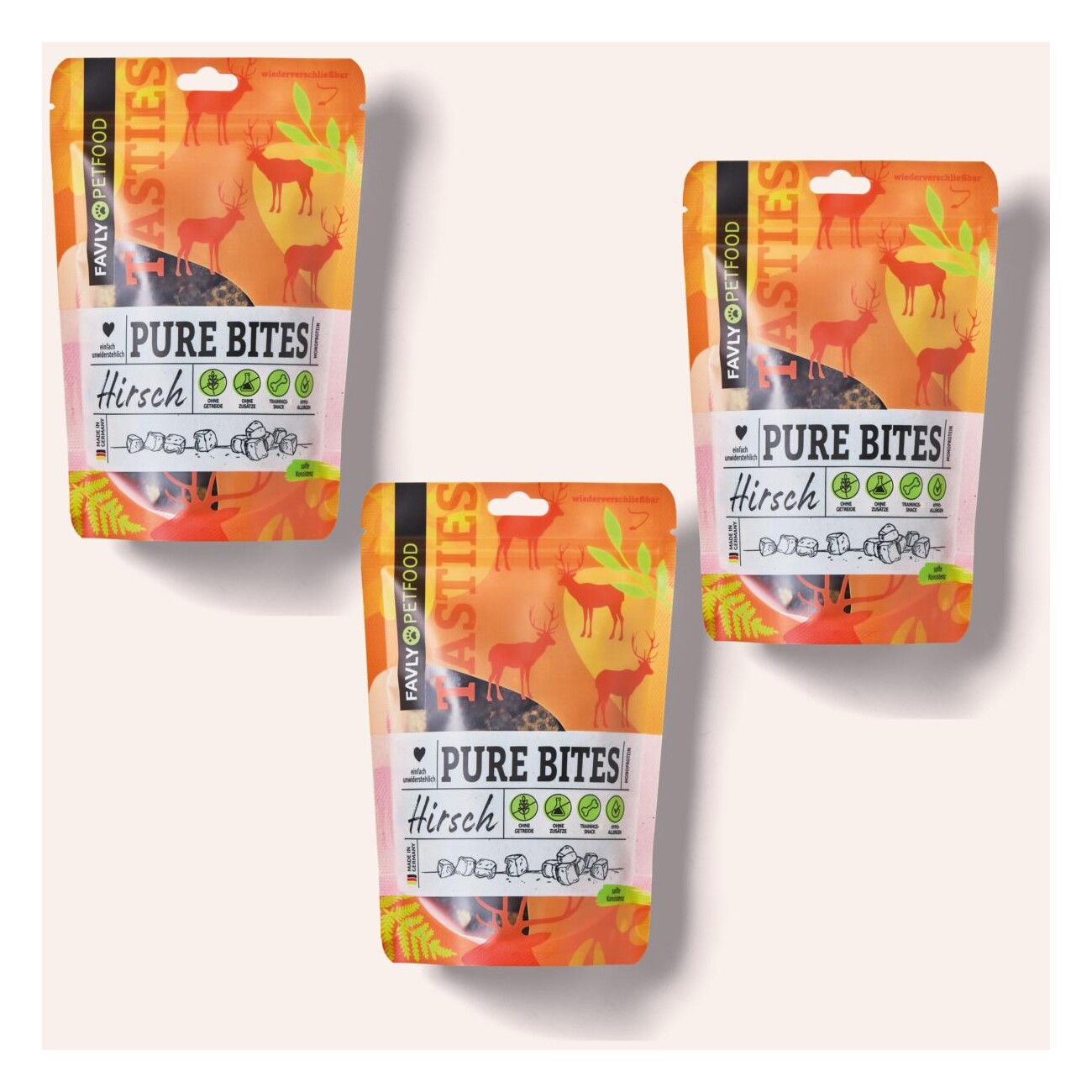 FAVLY Petfood PURE Bites Hirsch 360 g