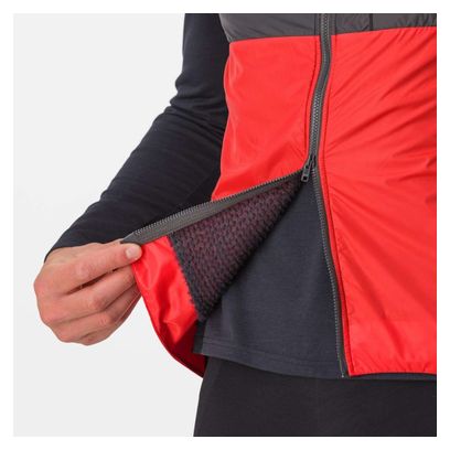 Gilet Sans Manches Coupe Vent Castelli Unlimited Puffy Rouge/Noir