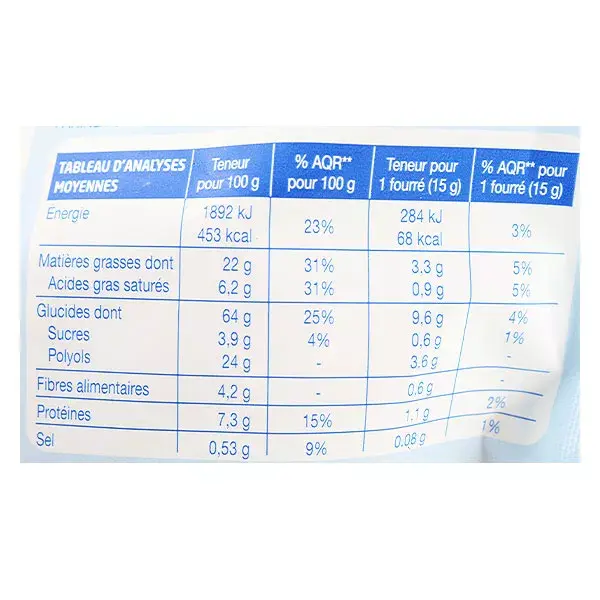 Biscoitos Gerblé recheados com avelã e cacau, sem adição de açúcar, 180g