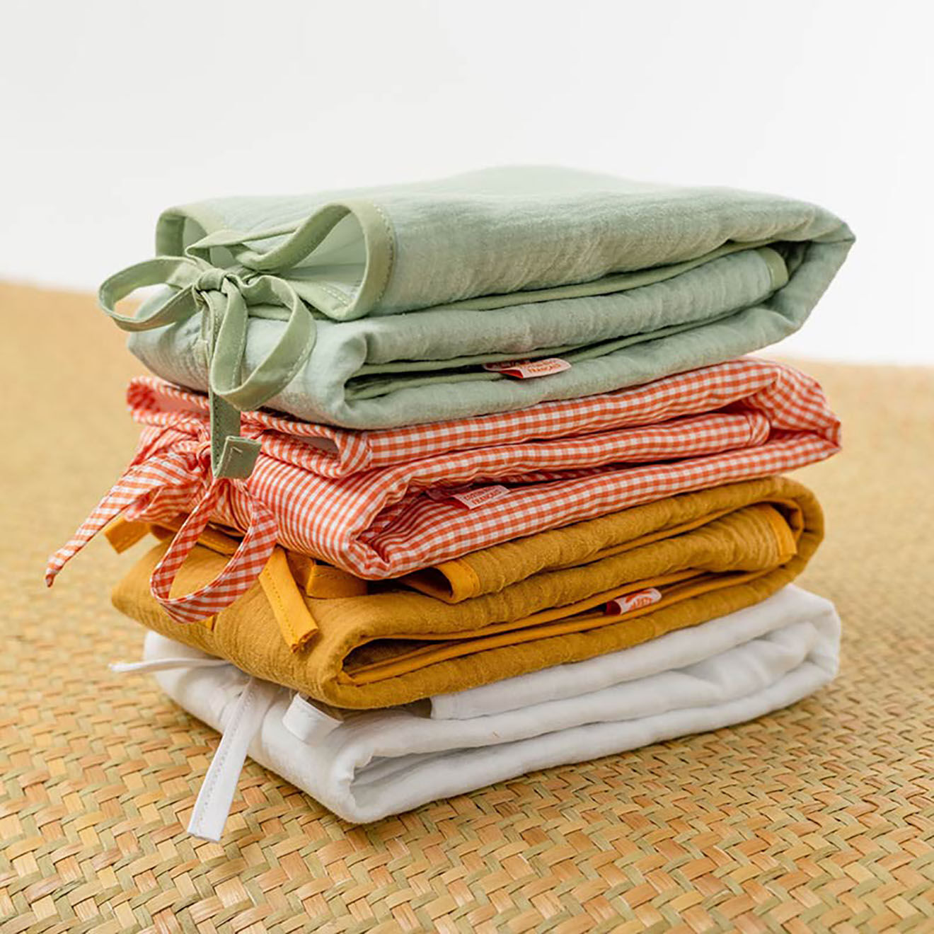 Papate Tapis à Langer Nomade en Coton Bio blanc - 65x42 cm
