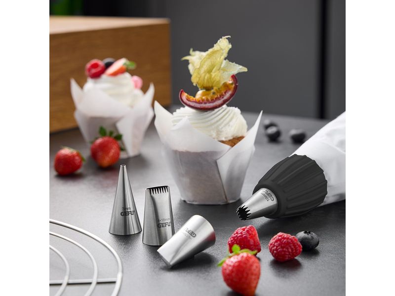 GEFU Spritztülle Set Decore 4-teilig Tüllen zum Dekorieren