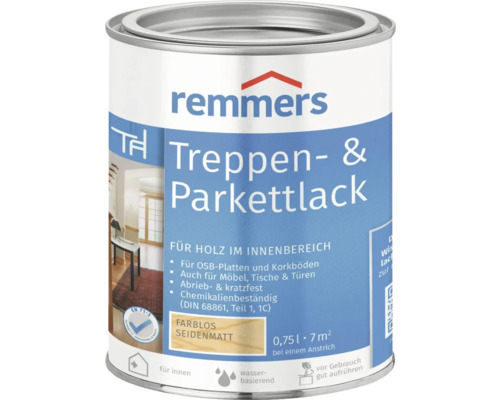Remmers Trappen- en Parketlak, Zijdeglans, Kleurloos, 750 ml