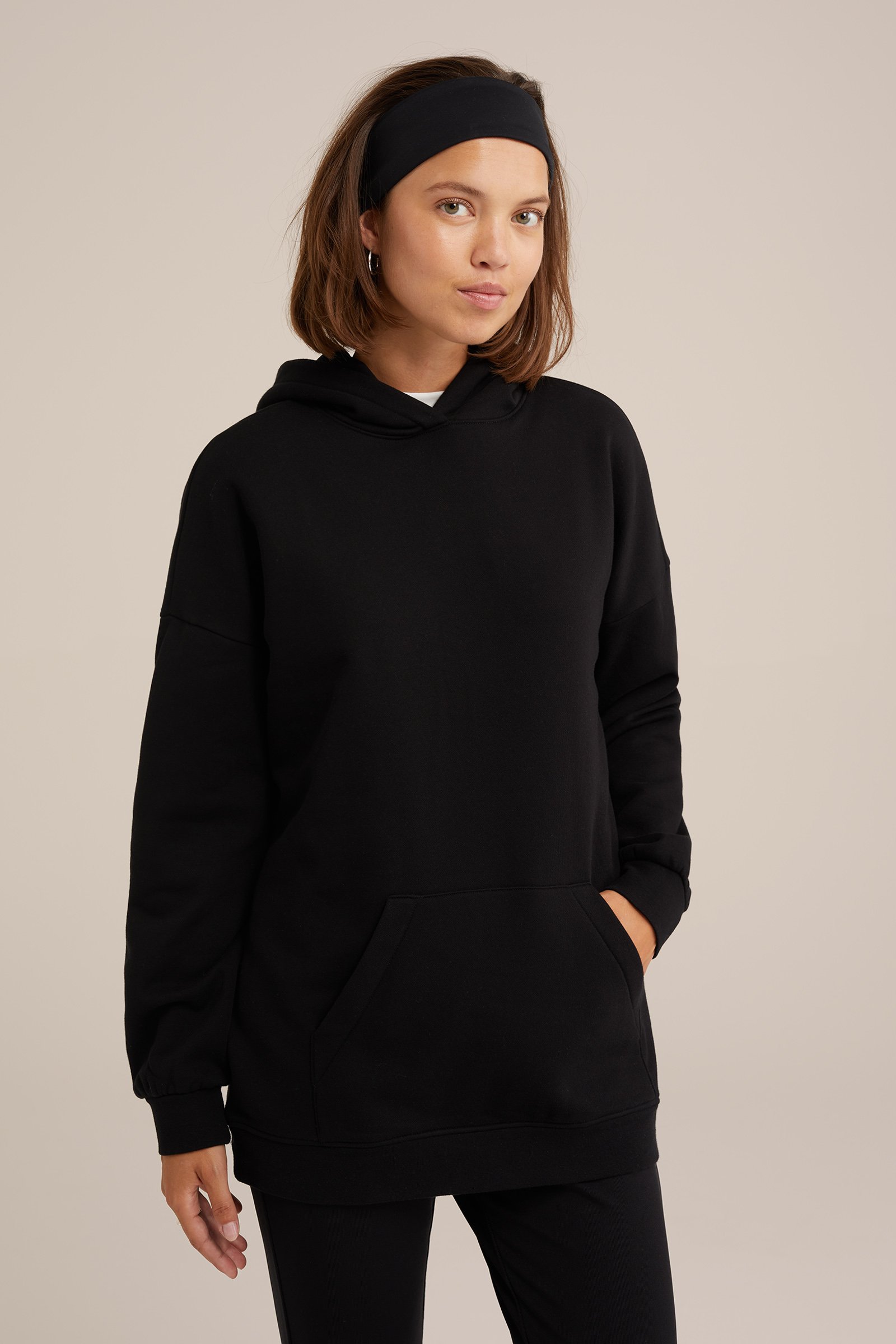 sweater met capuchon WE Fashion Zwart