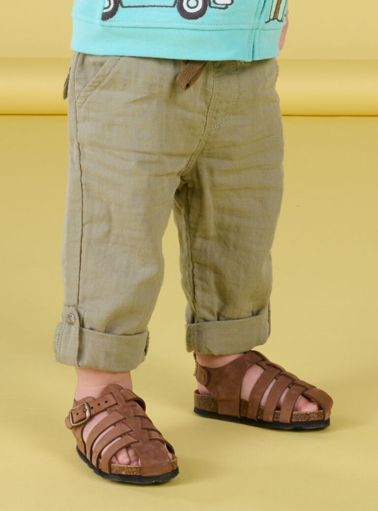 Sandales marron en cuir