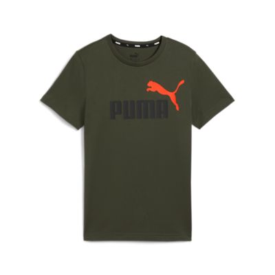 PumaEssentials+ Two-Tone Logo Tee - oliv