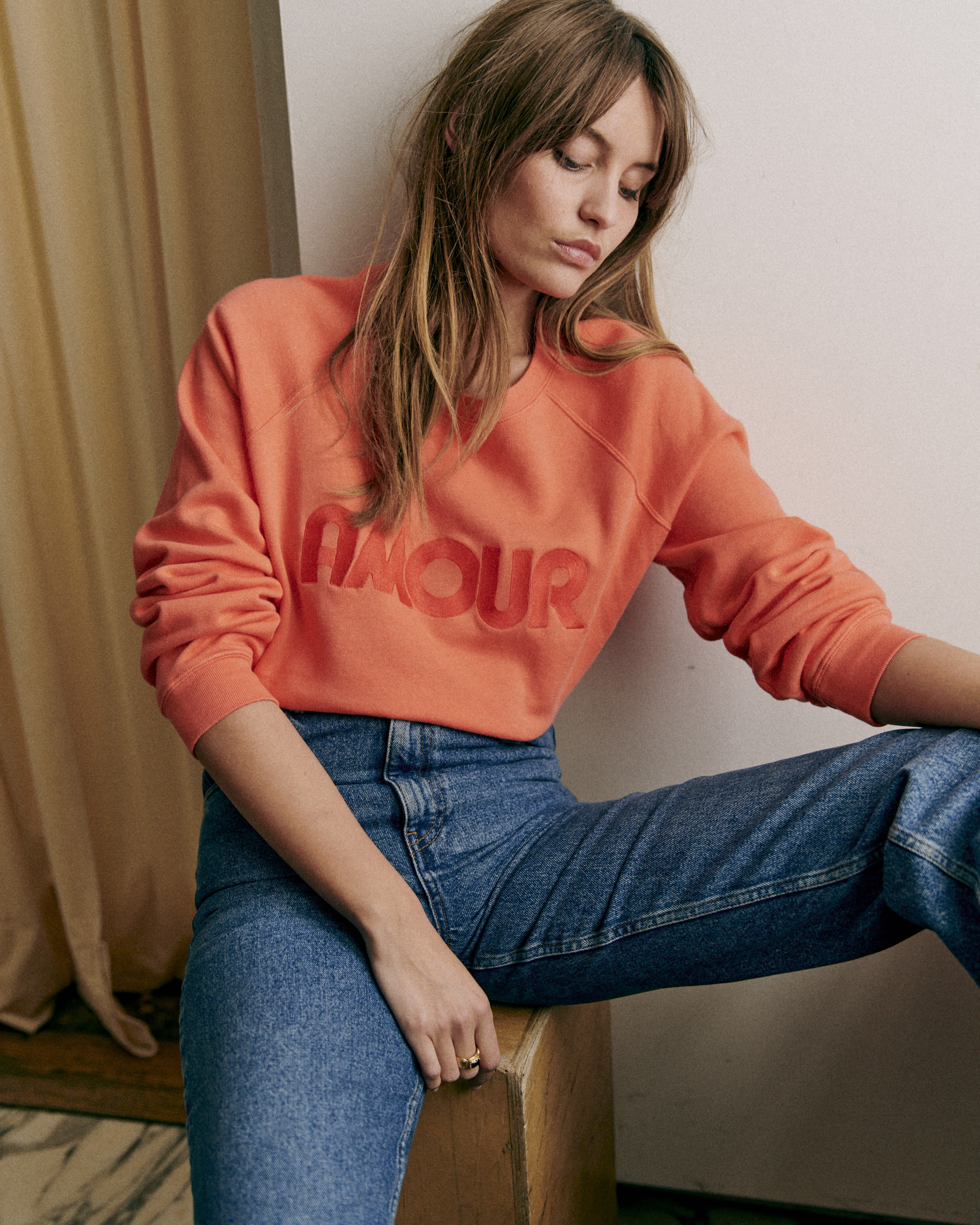 Sweat-shirt Amour - Pêche Vif - E-SHOP/SWEATS & MARINIÈRES Sweats 5905746
