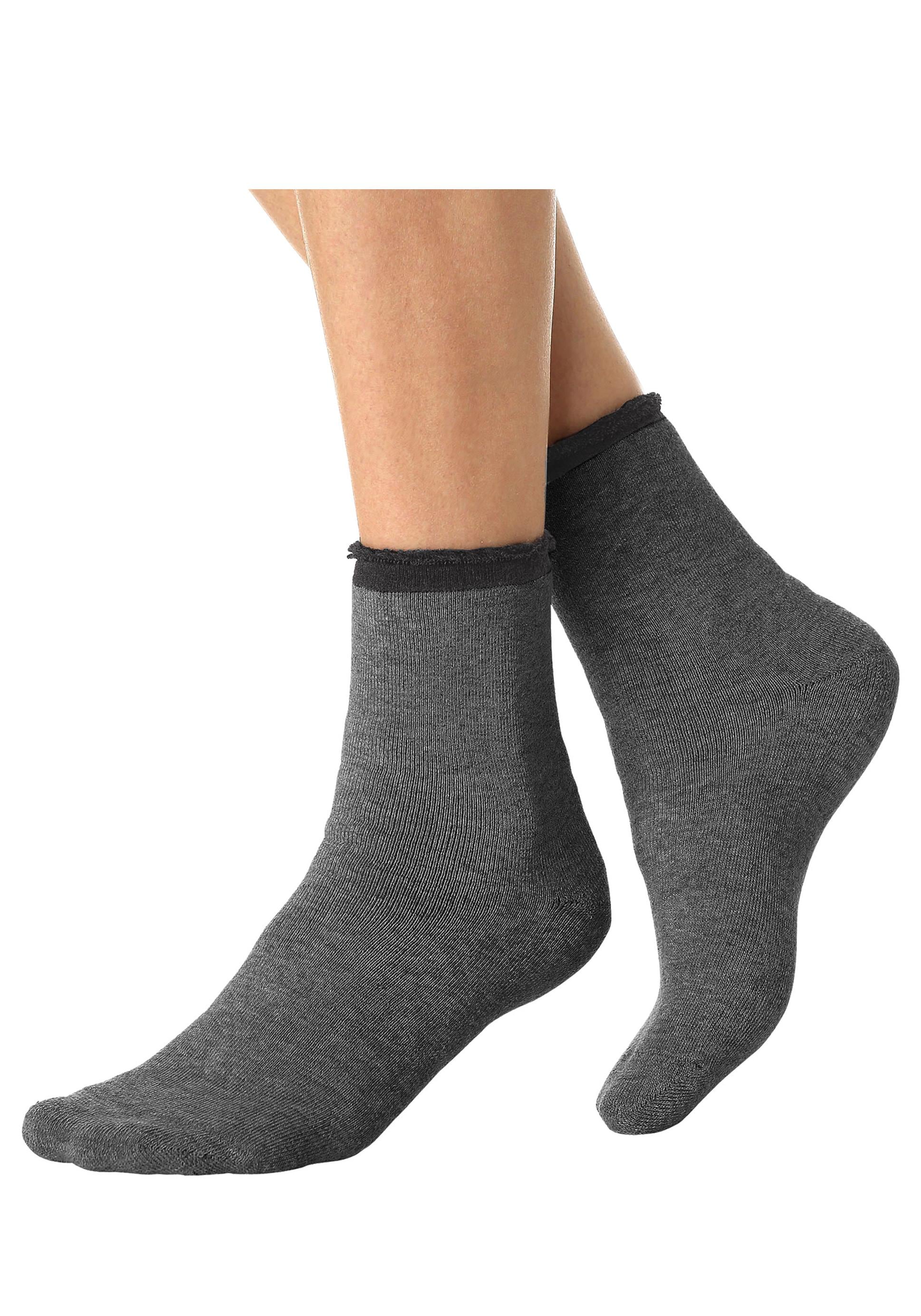 Lavana Kuschelsocken Packung, 4 Stk. tlg. mit Innenfrottee