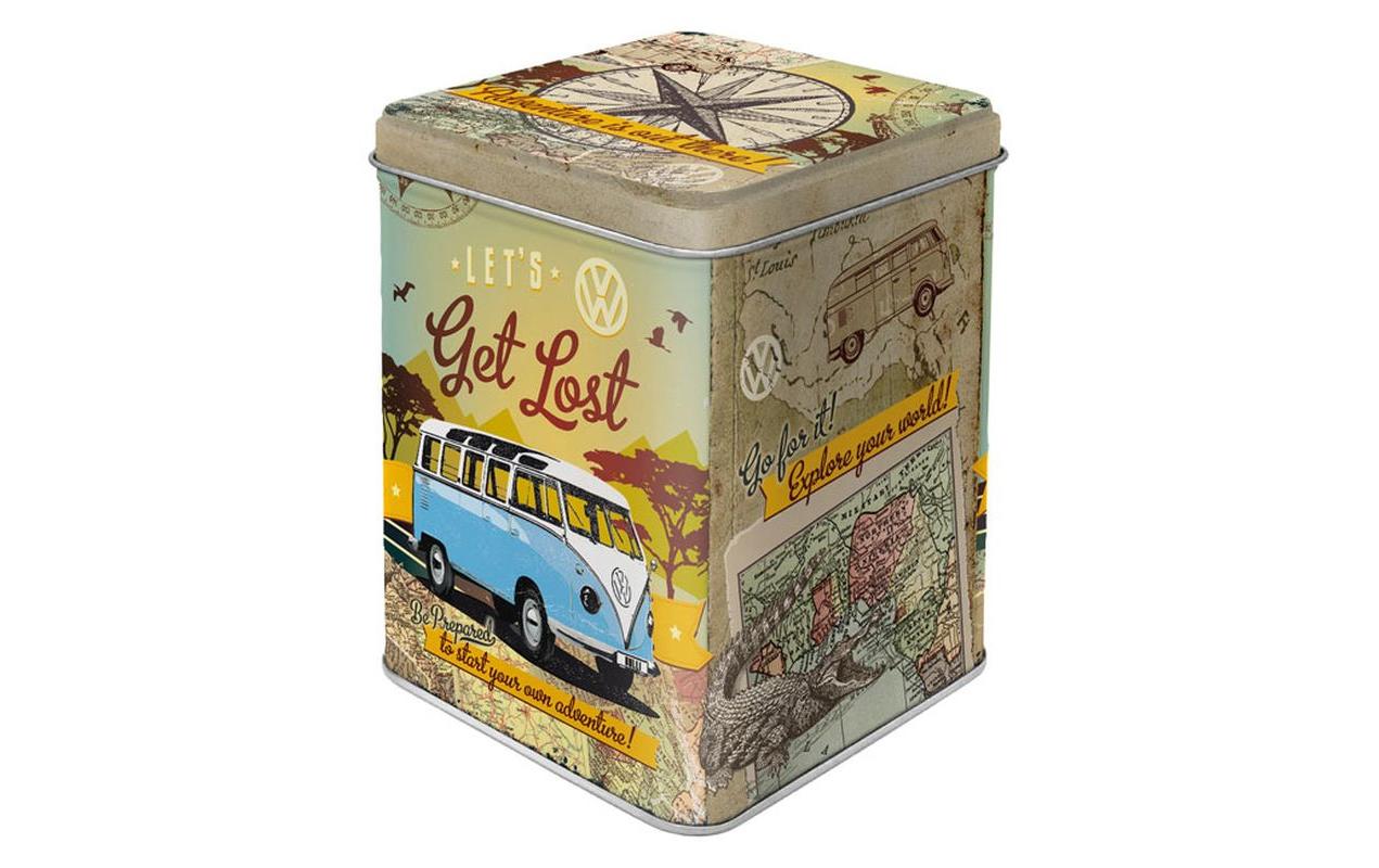 Teebeutel-Box VW Bus MehrfarbigTeebehälter im retro Design