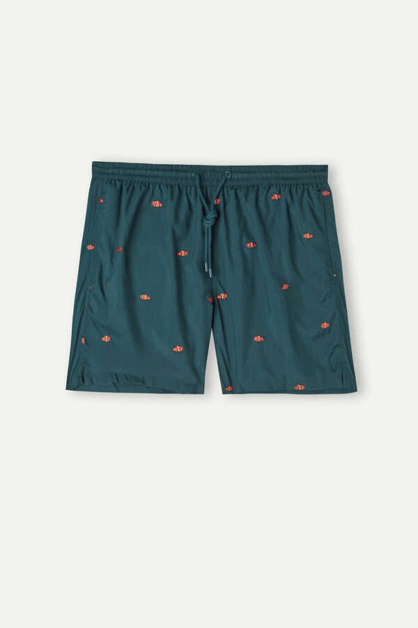 Maiô boxer com bordado de peixe-palhaço
