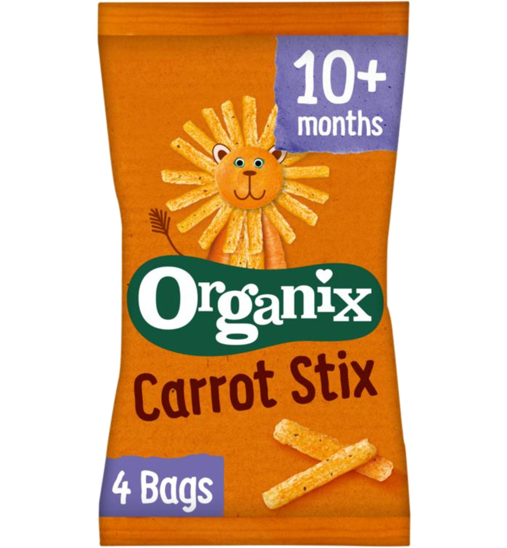Organix Carrot stix 10+ maanden bio (4 x 15 gr)
