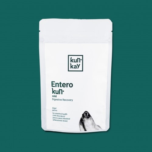 Enterokun Mild, suplemento para a saúde intestinal em cães.