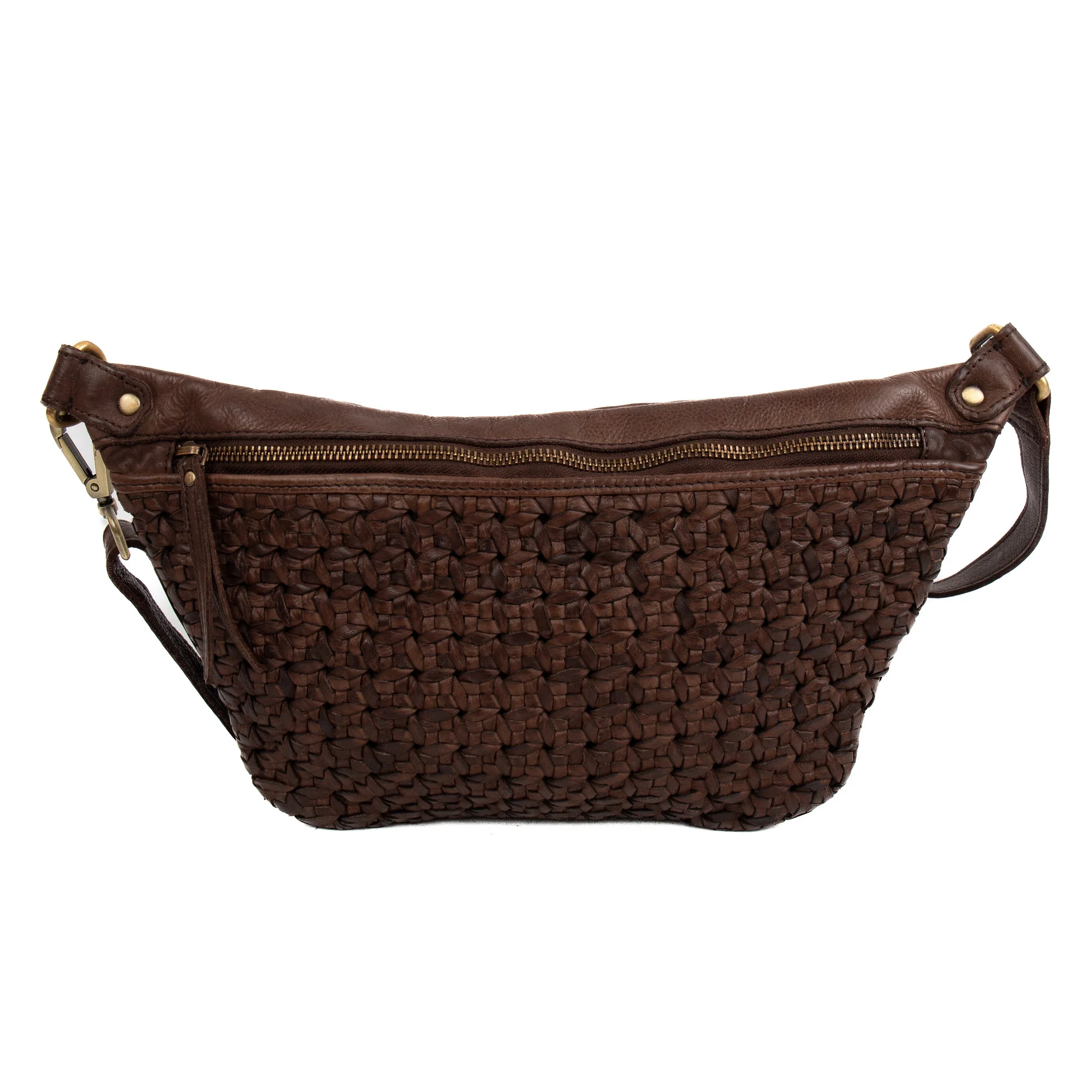 Bear Design Milano Justo Heup-/ Schoudertas Ariana Gevlochten Brown MJ1548B