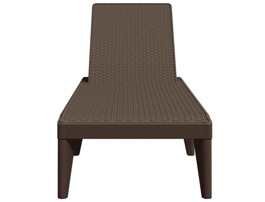 VIDAXL - Bain de soleil Chaise longue marron 186x60x29 cm pp
