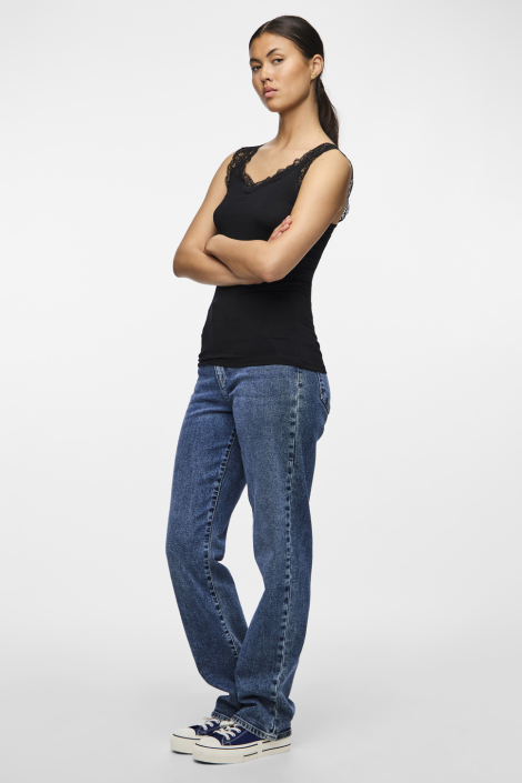 Pieces zwarte dames top