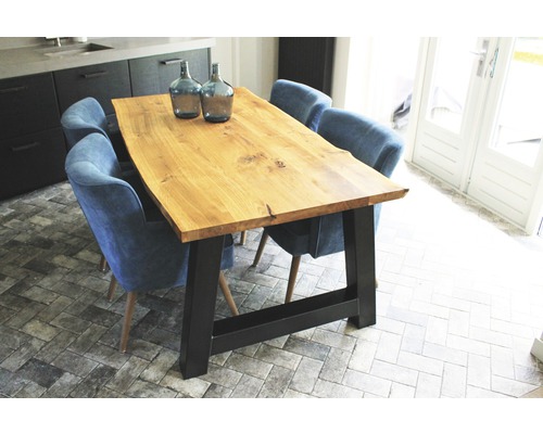 Buildify tafelblad, Buildify eiken, geolied met natuurlijke rand, 2000x1000x40 mm
