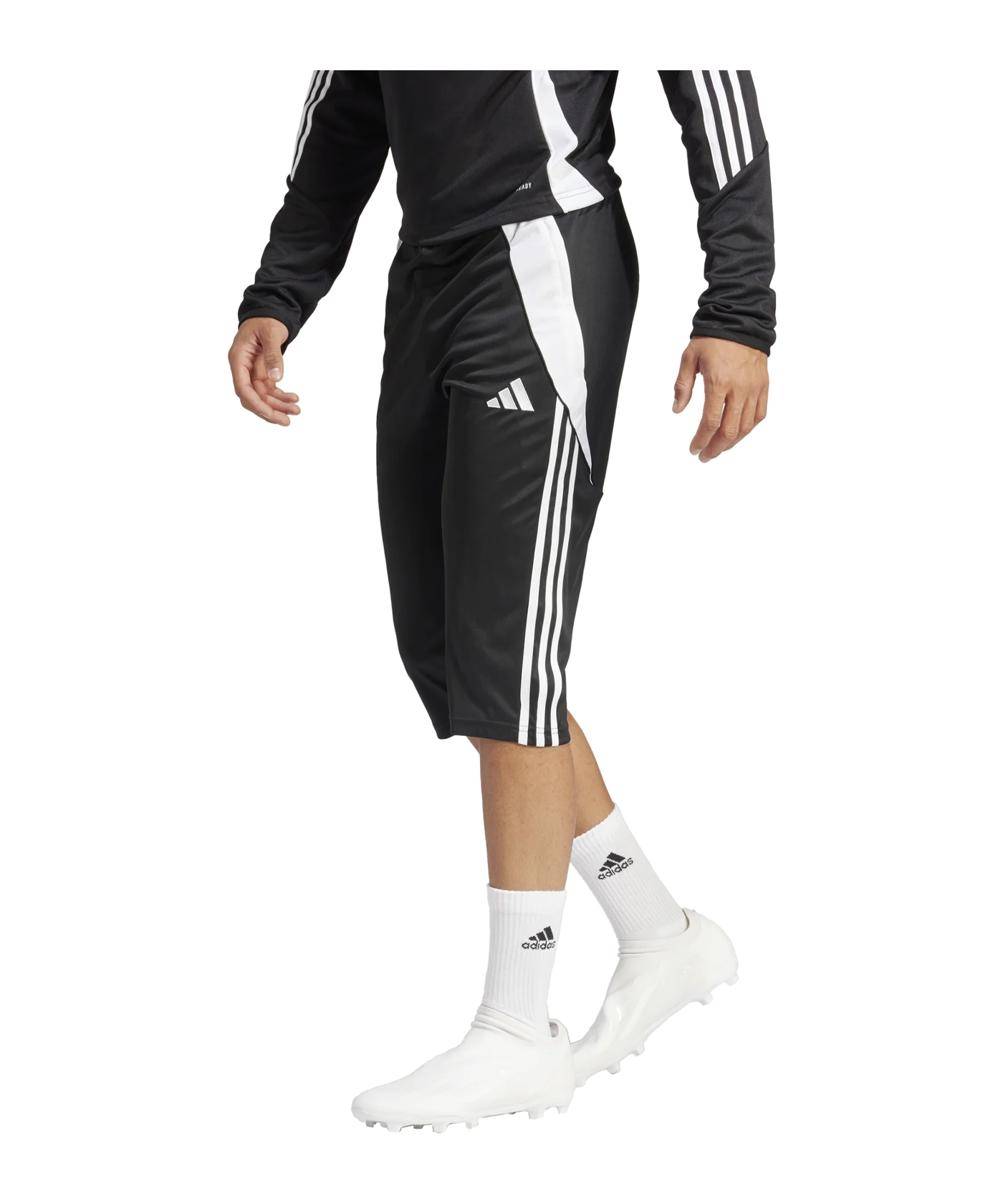 adidas Tiro 24 3/4 Trainingshose Schwarz Weiss