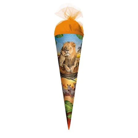 Roth Motiv-Schultüte, Löwe, 35 cm, rund, Tüllverschluss
