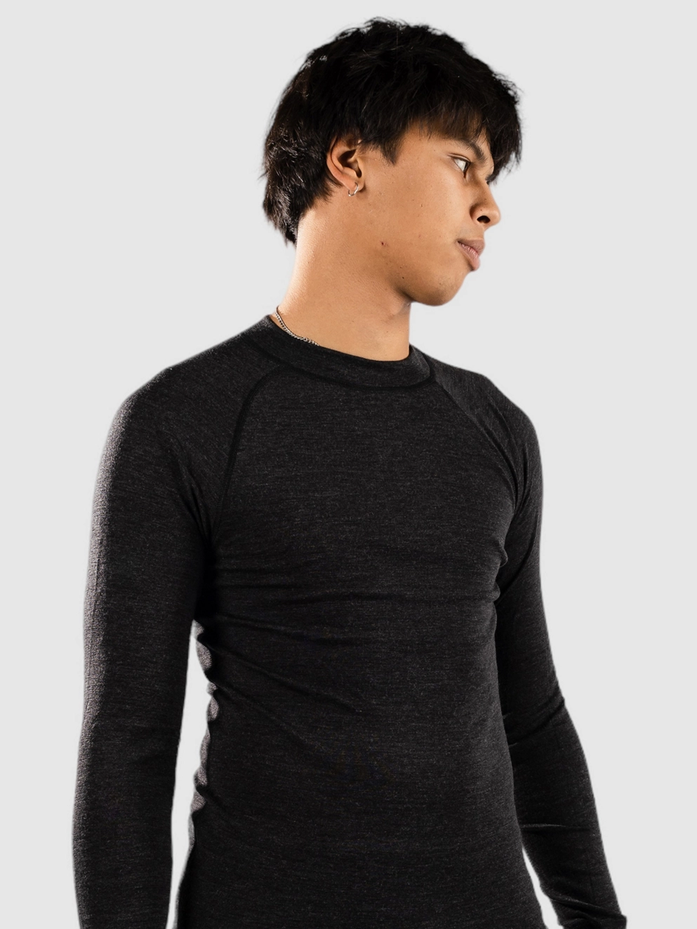 Thermowave Merino Warm Base Layer Top dark grey melange