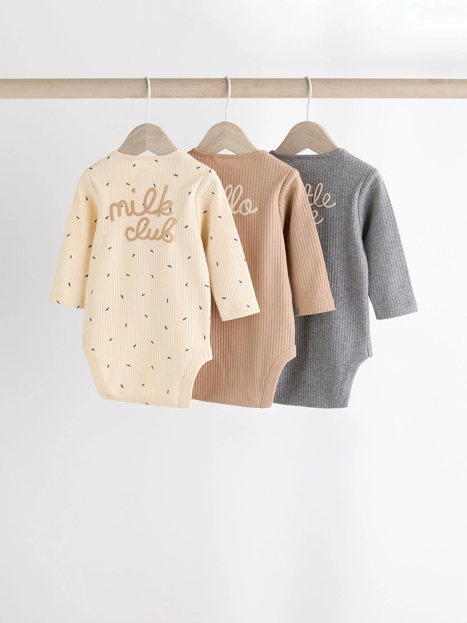 Naturel Milk Club - Set van 3 babyrompertjes