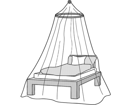 Klamboe voor tweepersoonsbed, home protect, zonder boren, wit, 1250x250 cm