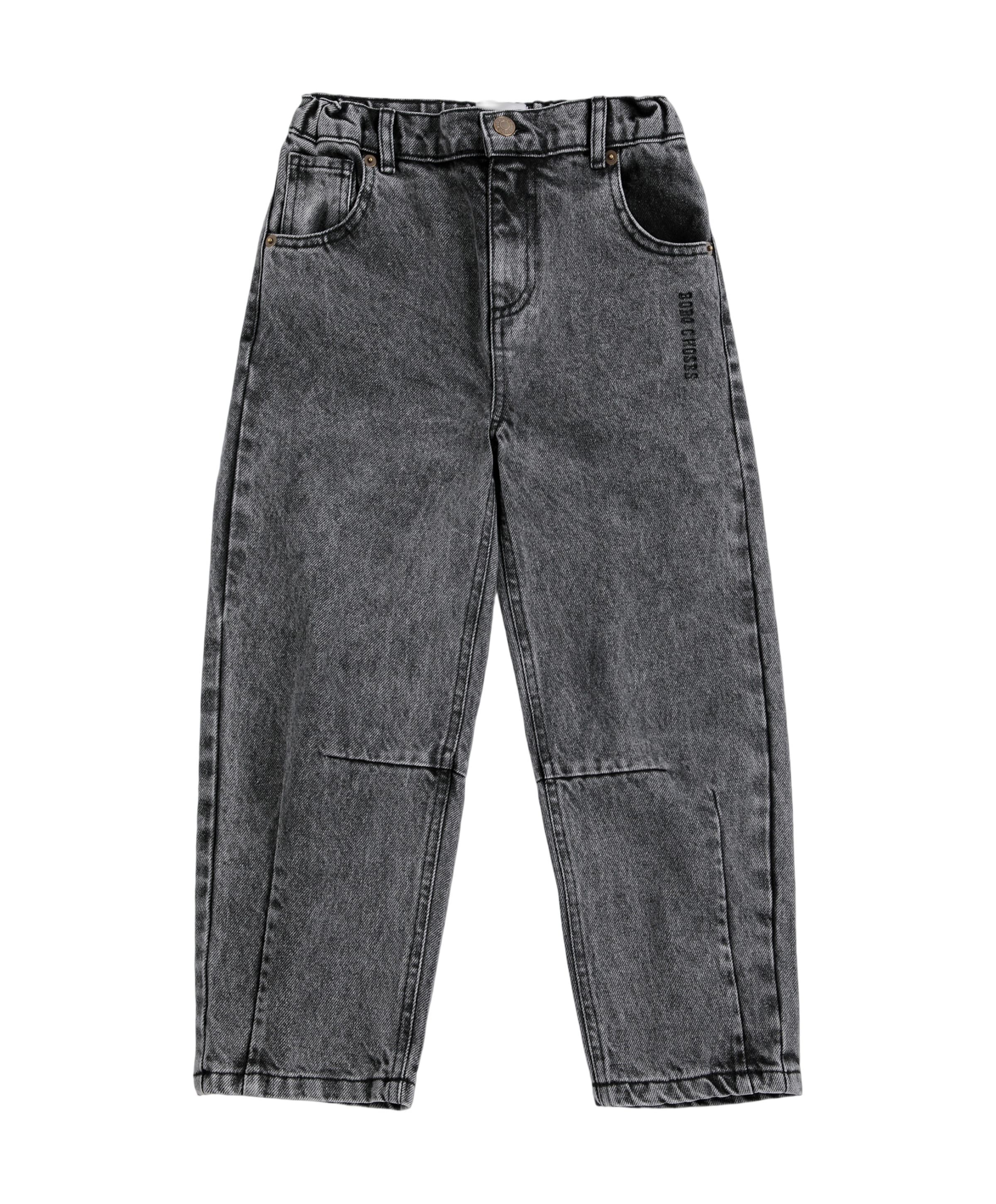 Bobo Choses Beast Tag Denim uniseks jeans  grijs