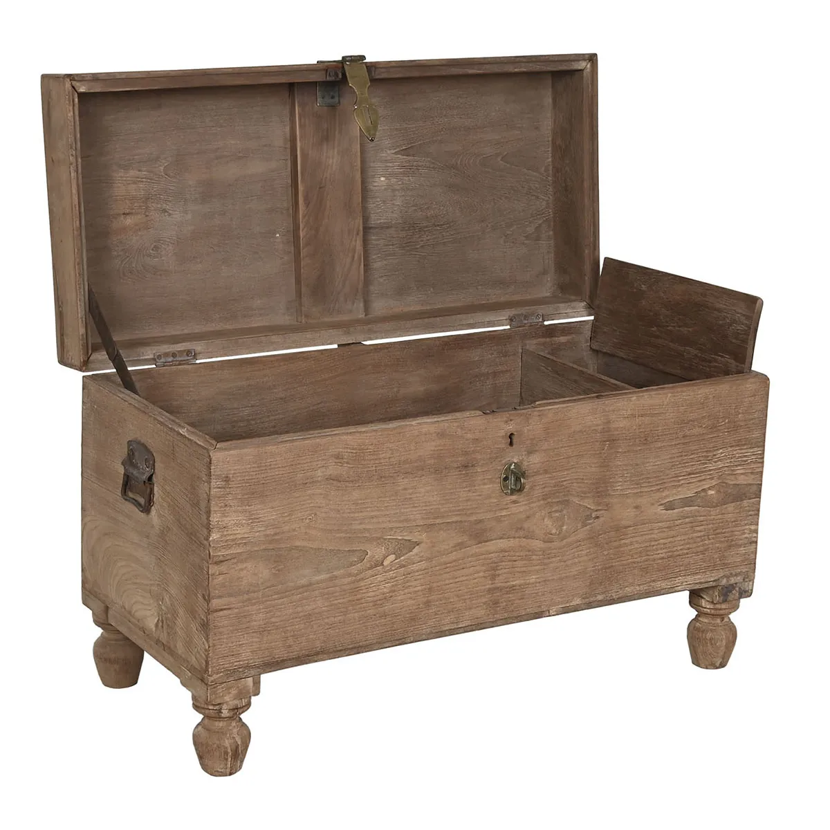 Pegane Coffre de rangement - Bois naturel 89x54x54 cm