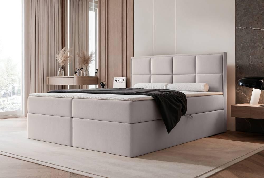 NADUVI Collection Boxspring Antonia velvet met opbergvak 160x200
