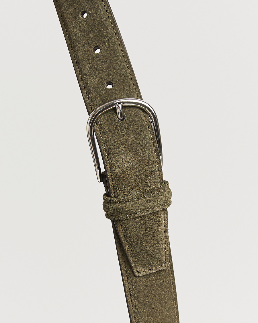 Anderson's Suede 3,5 cm Belt Green