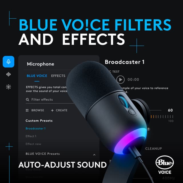Logitech G Yeti GX mikrofon (sort)