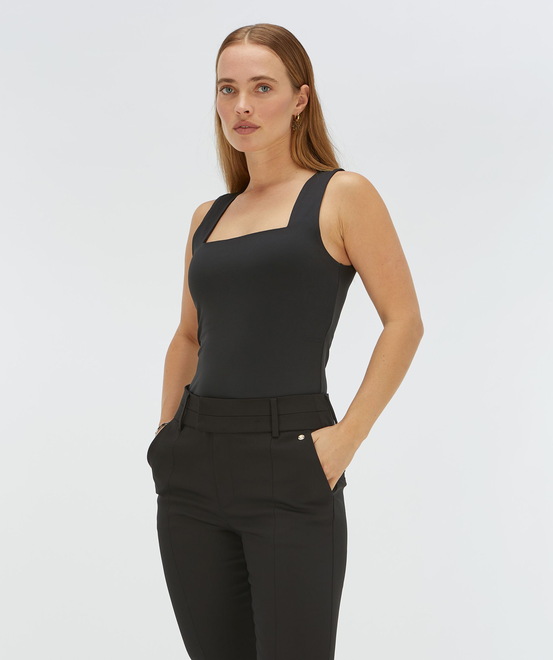 JV-LINDE slim fit top - black