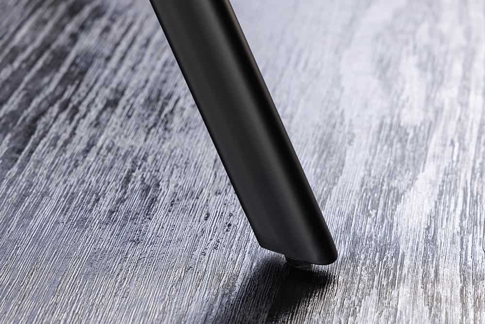 Runder Esstisch ATELIER 100cm grau Beton-Design schwarz Metall