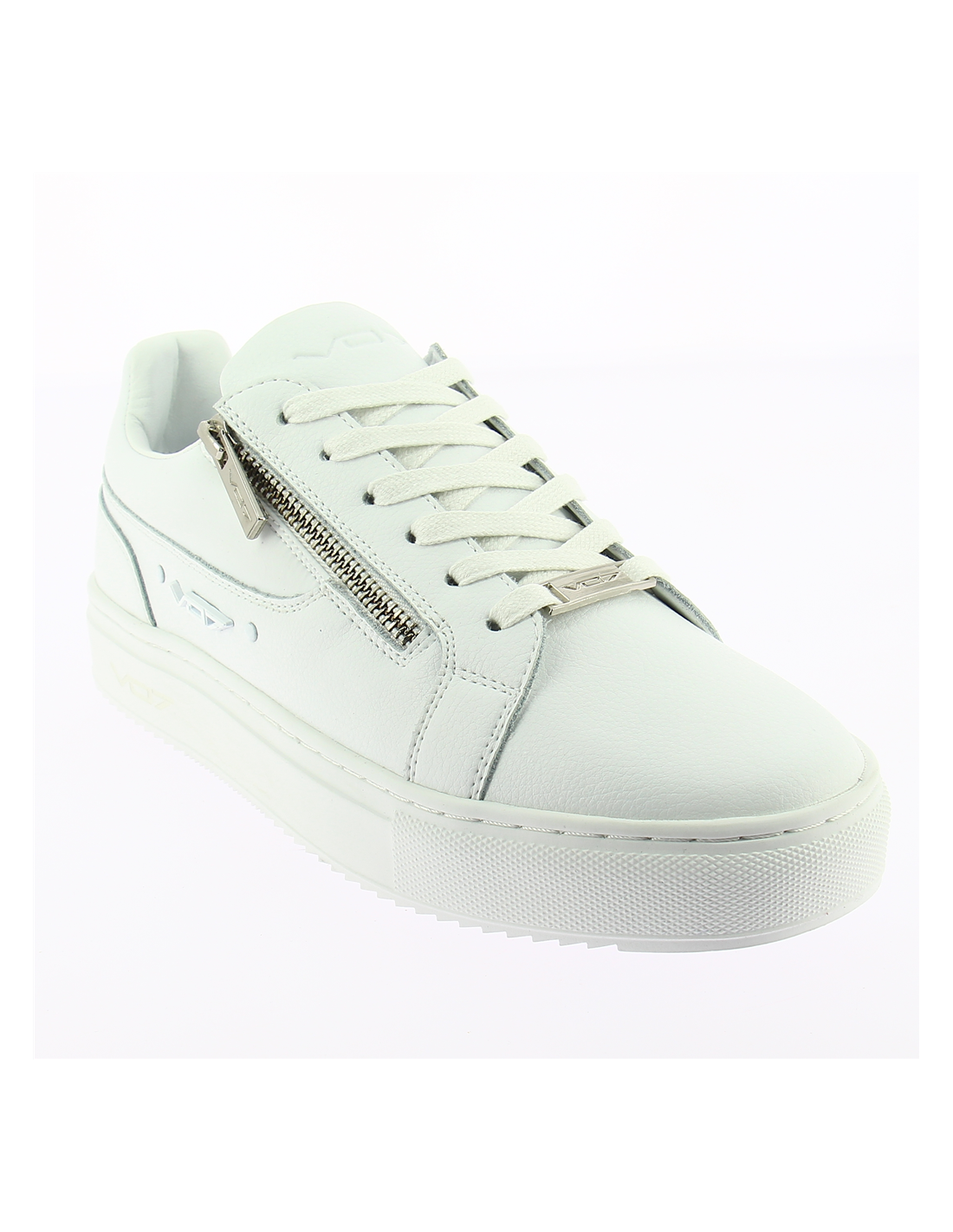 v07 baskets de ville homme roma white cuir blanc
