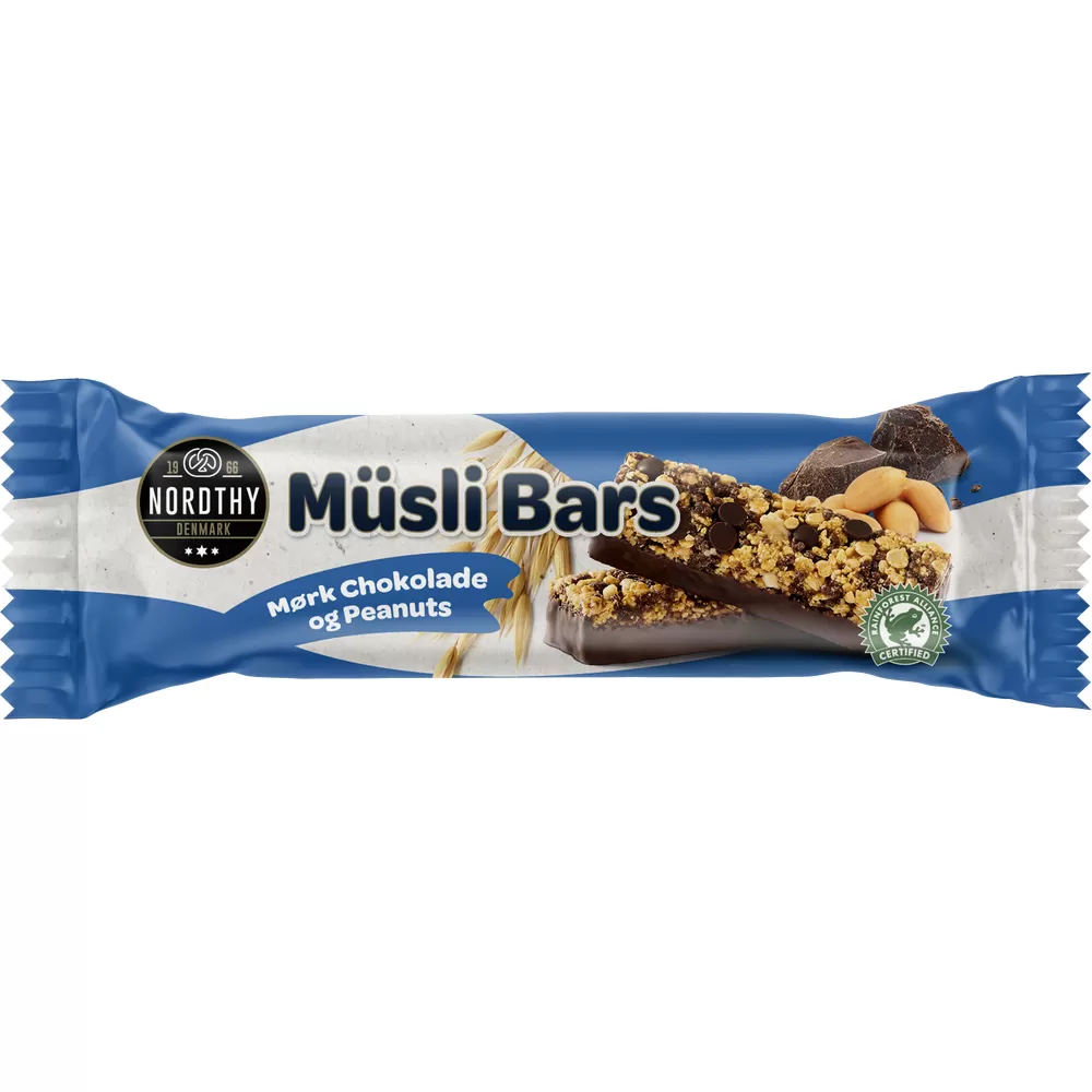 Nordthy Müsli Bar Jordnødder & Mørk Chokolade - 150 g