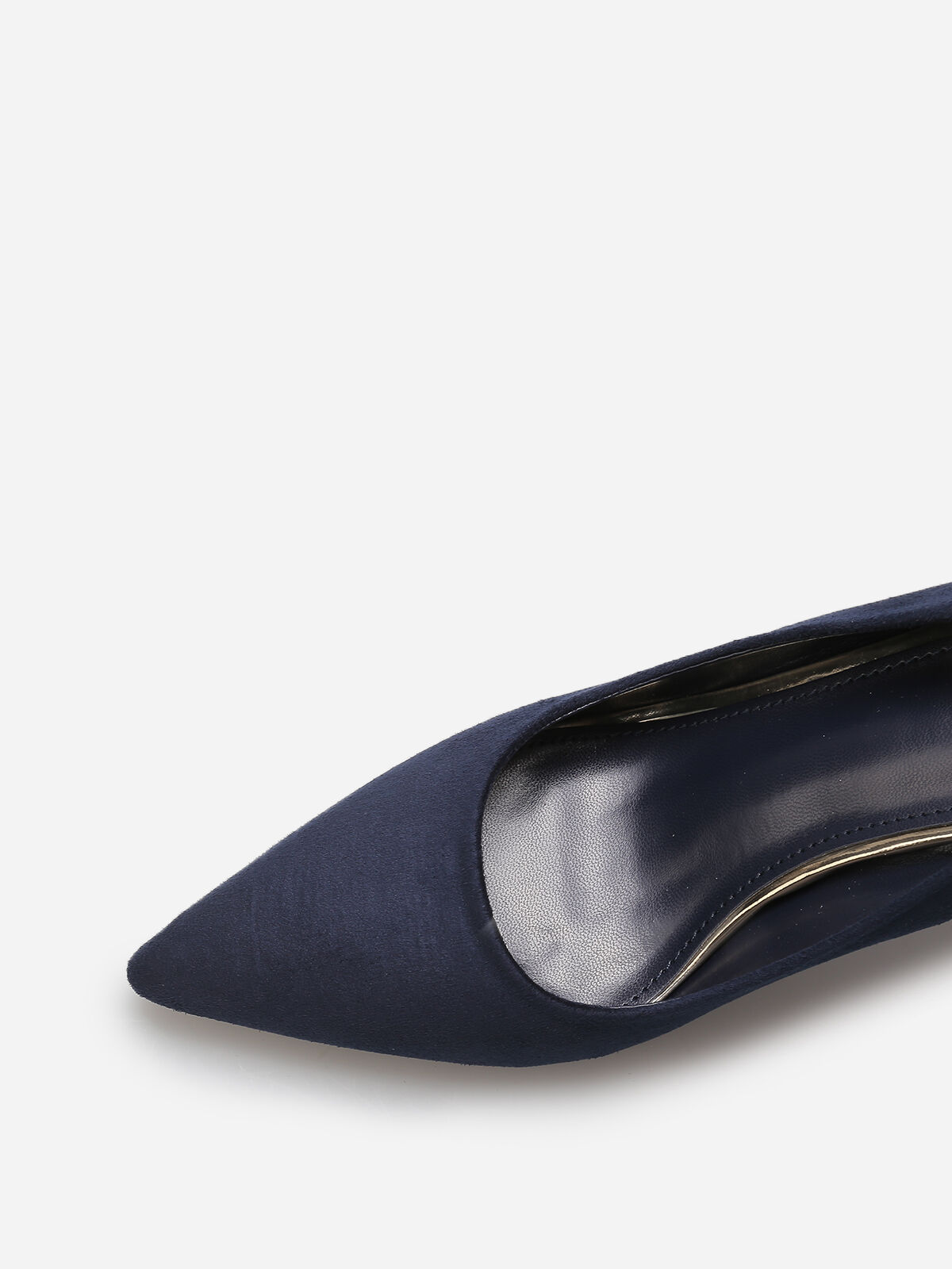 Escarpins pointus en suédine- Bleu