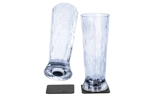 silwy MAGNETIC SYSTEM Bierglas »Hightech-Kunststoff 2er«
