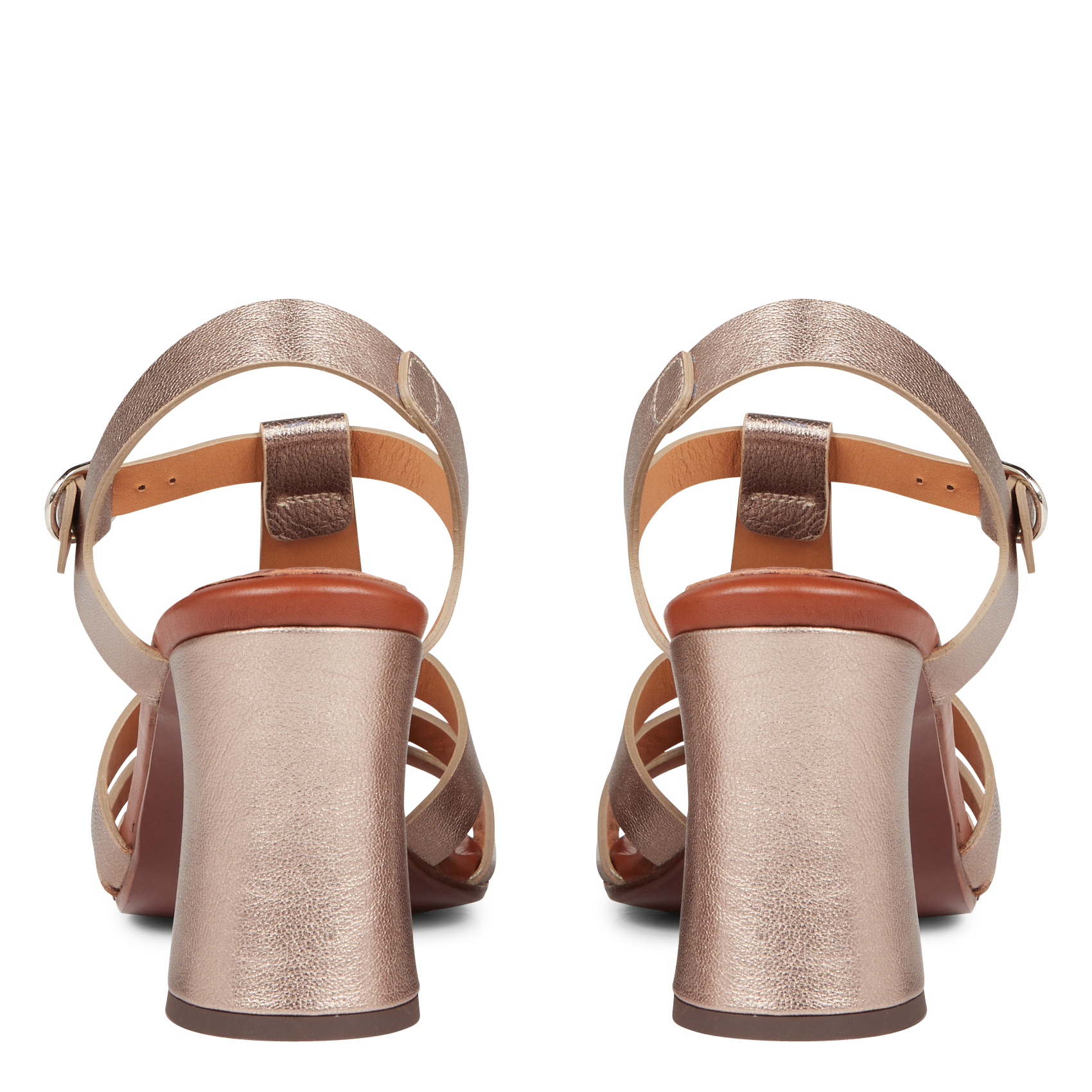 PI-PAXI40 - Sandales à talons en cuir | Argent