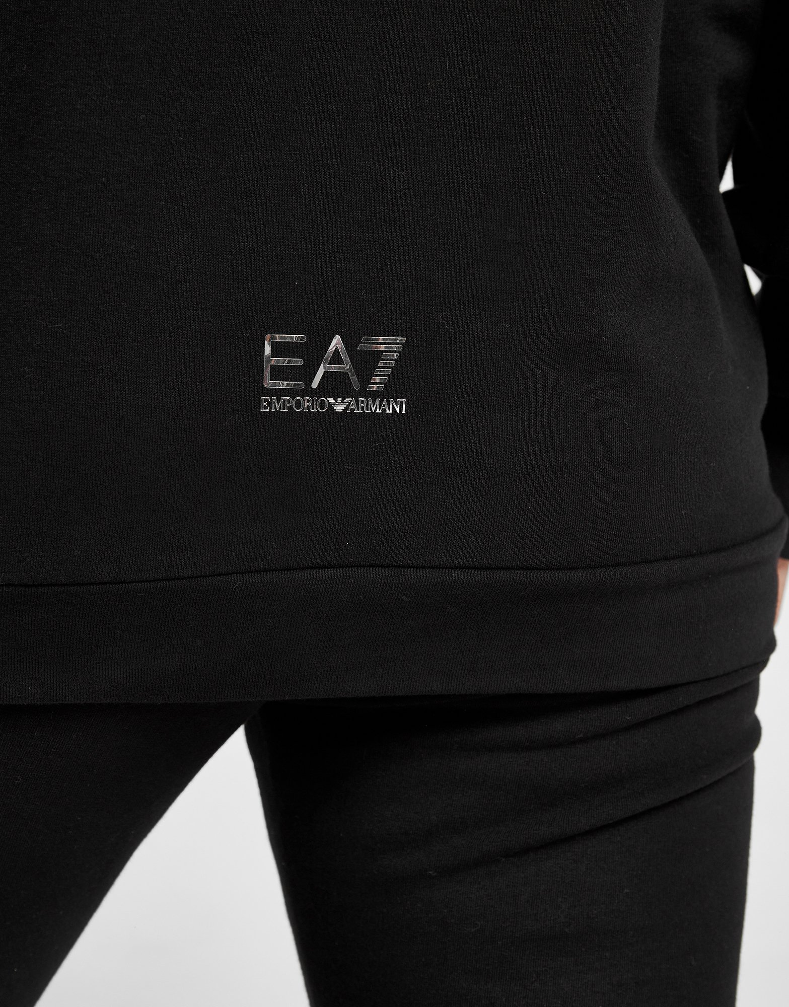 Emporio Armani EA7 Sweat à Capuche Logo Shine Femme
