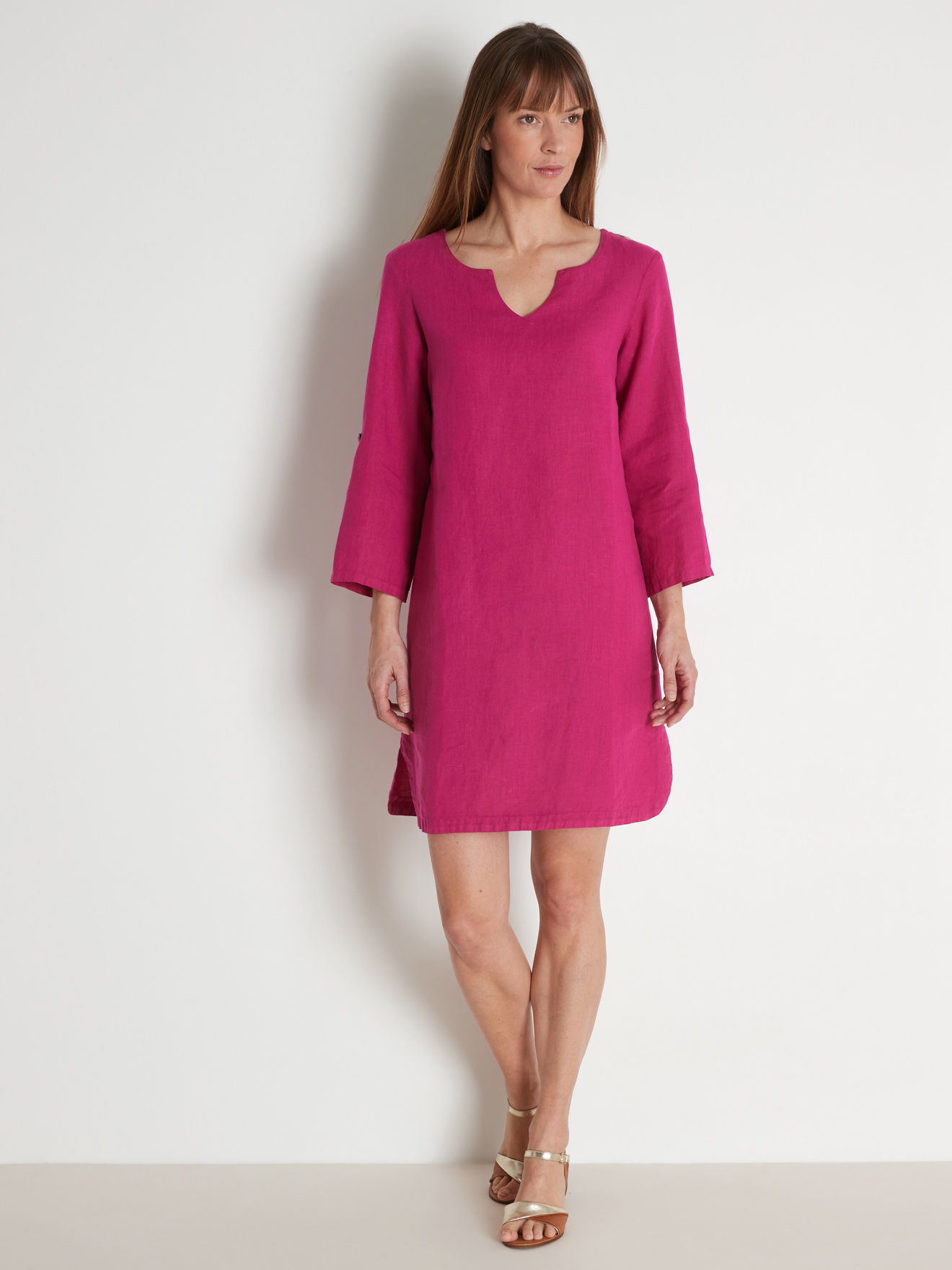 Robe en lin forme housse