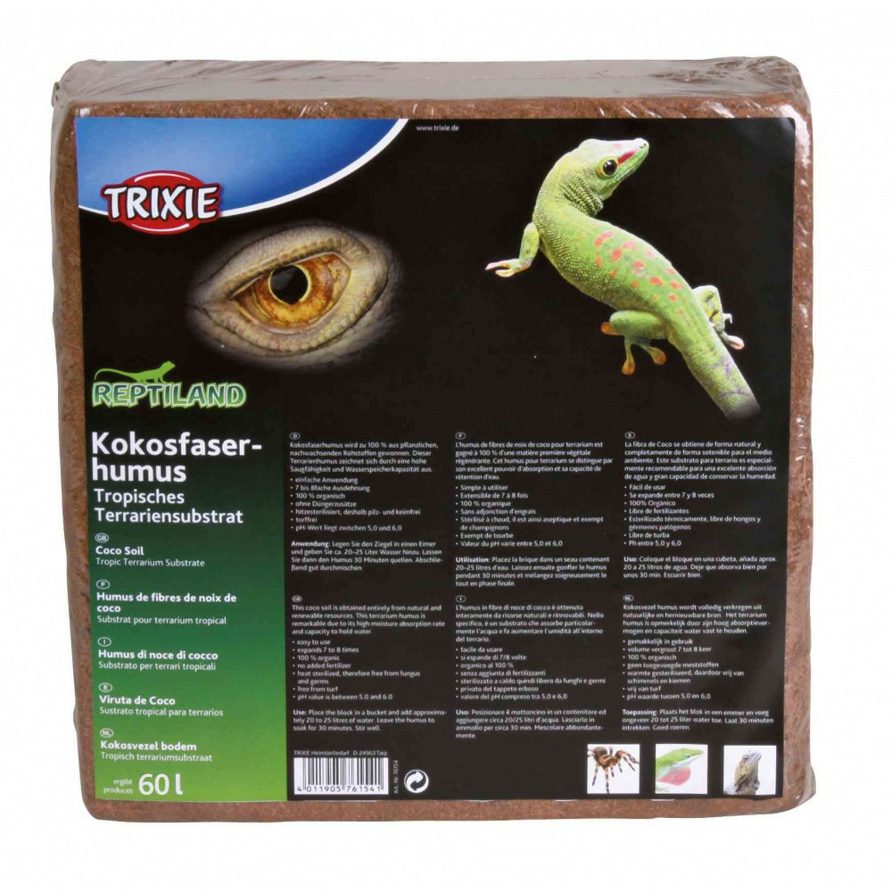 Fibres de noix de coco 60 litres substrat pour terrarium tropical